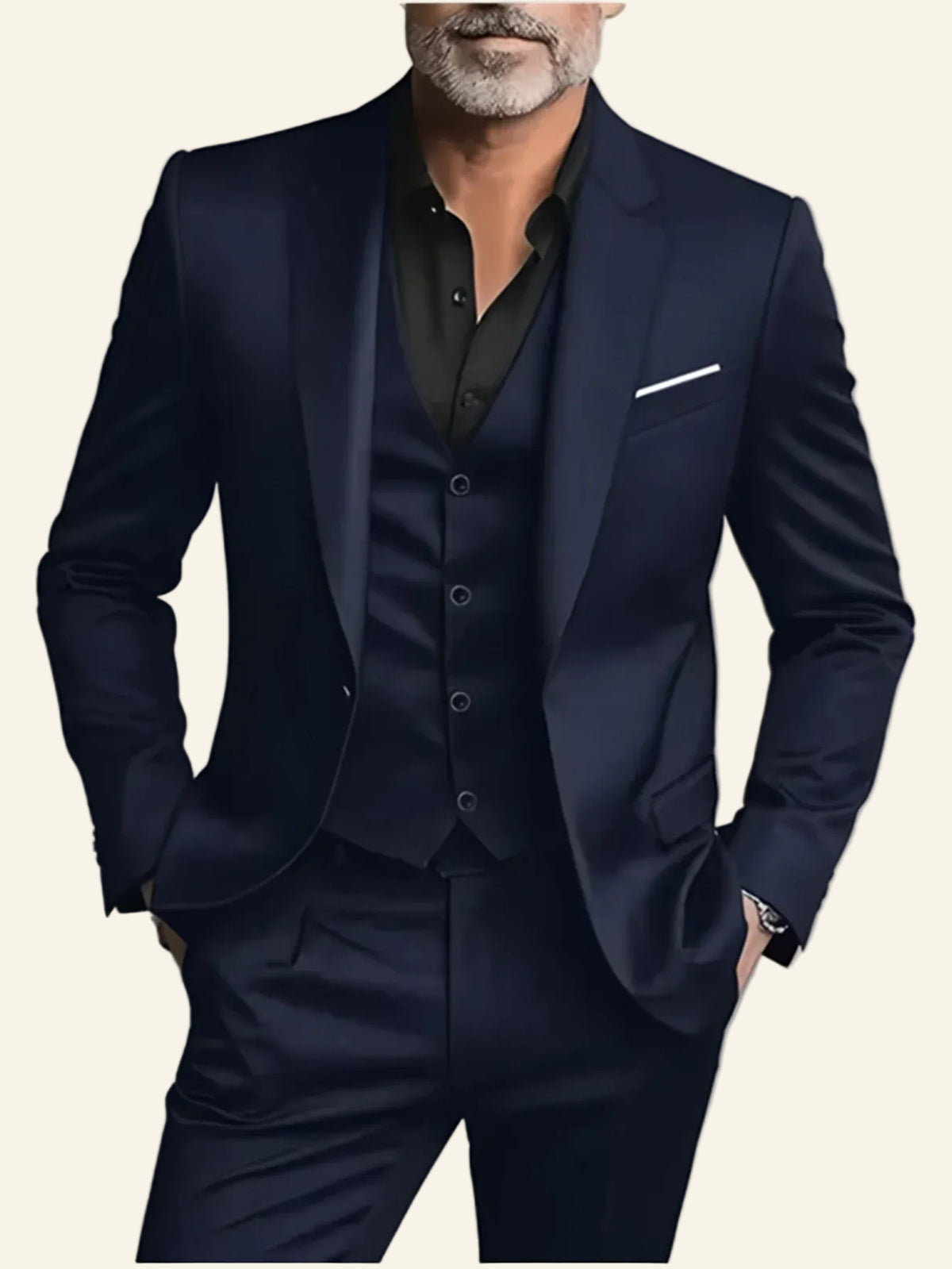 navy blue suit