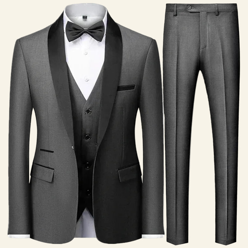 Gray tuxedo with bow tie  