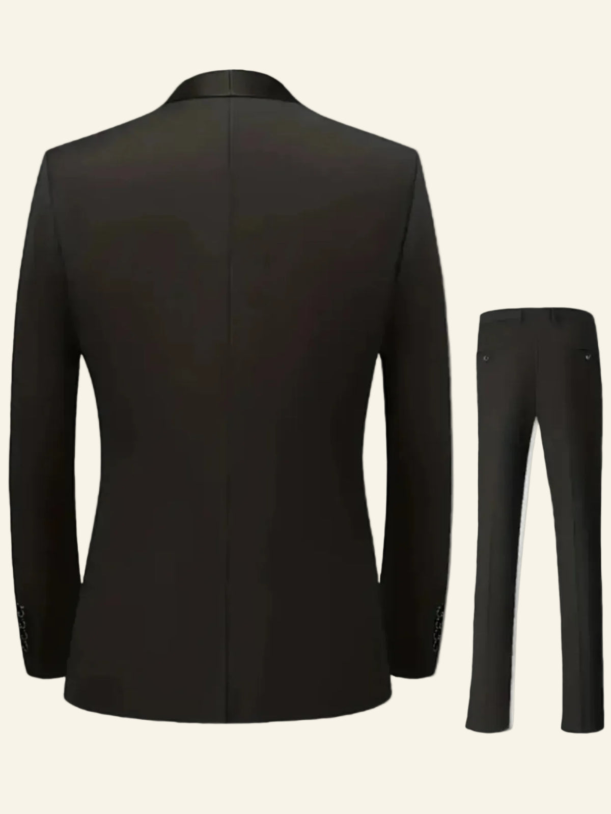Elegant Men's Suit Sets- Slim Fit Tuxedo Set for Weddings & Formal Occasions, Black Suit