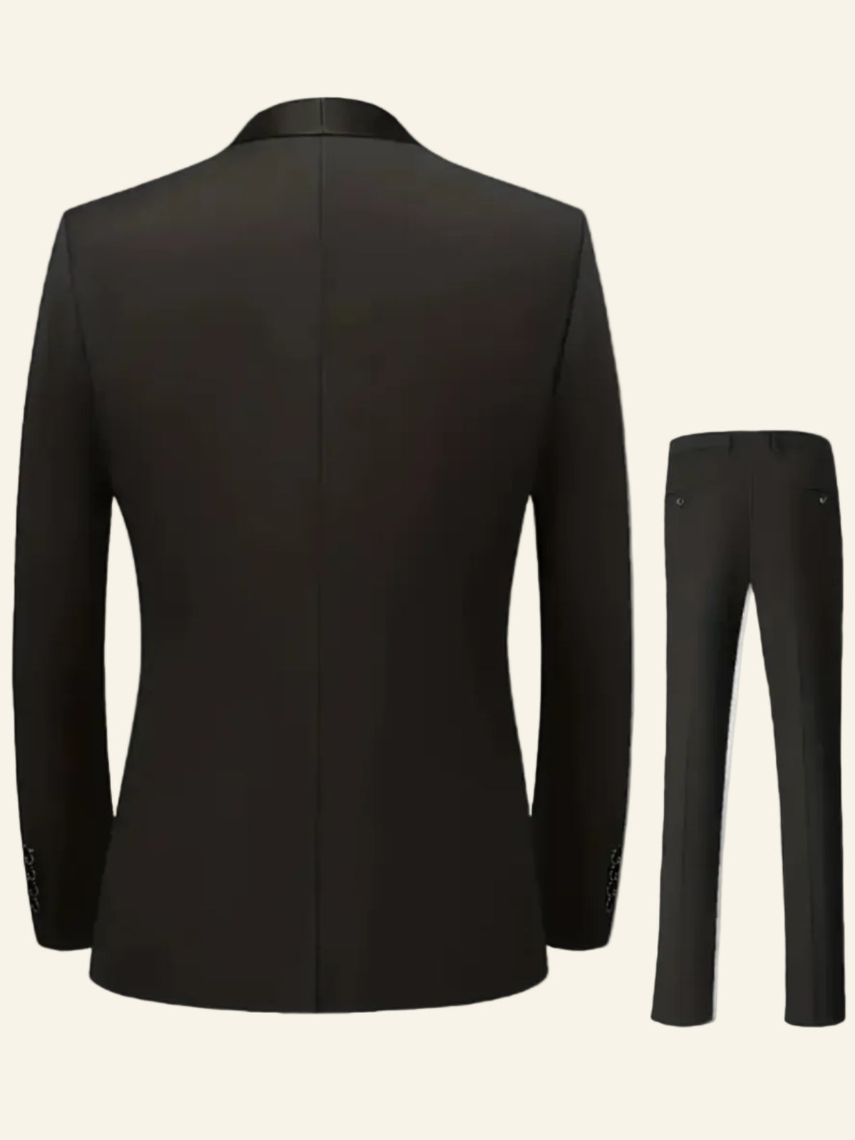 Elegant Men's Suit Sets- Slim Fit Tuxedo Set for Weddings & Formal Occasions, Black Suit