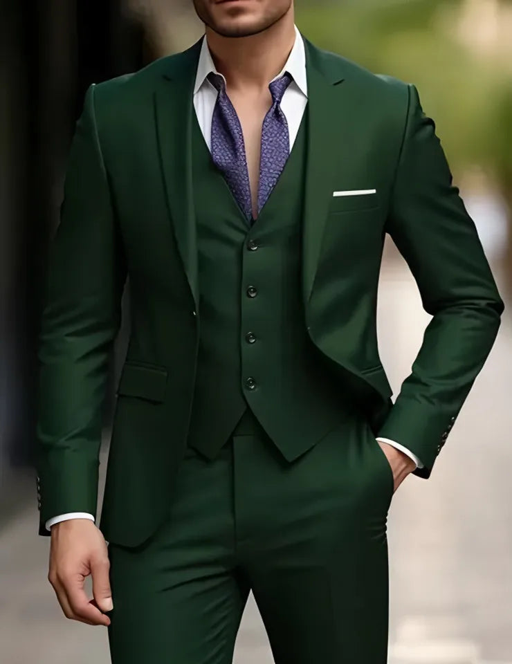 green suit  